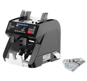 FİTNESS PROGRAMLI HMS KAAN PRO BLACK (Printer’lı)  Para Sayma Makinesi 25 Ülkeli 1+1 (Müşteri Ekranlı)
